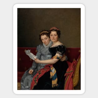 The Sisters Zénaïde and Charlotte Bonaparte - Jacques-Louis David Sticker